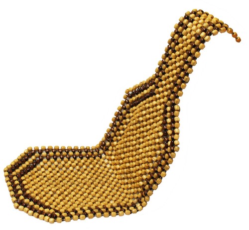 Brown wooden bead beaded - brown,